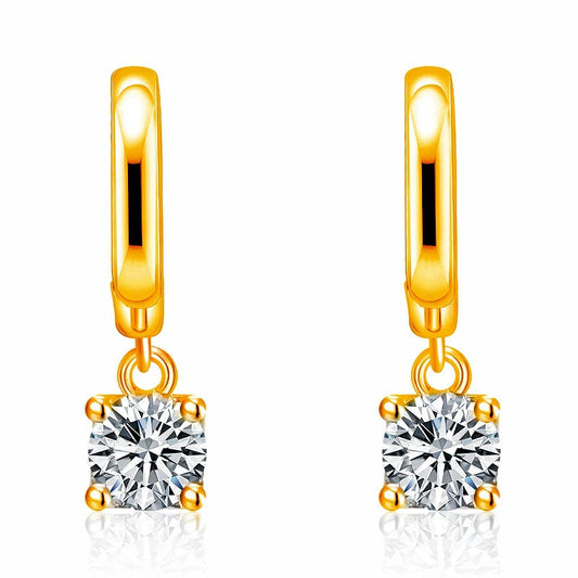 Aurora Square Drop Earrings | Gold Maya Henry Jewelry