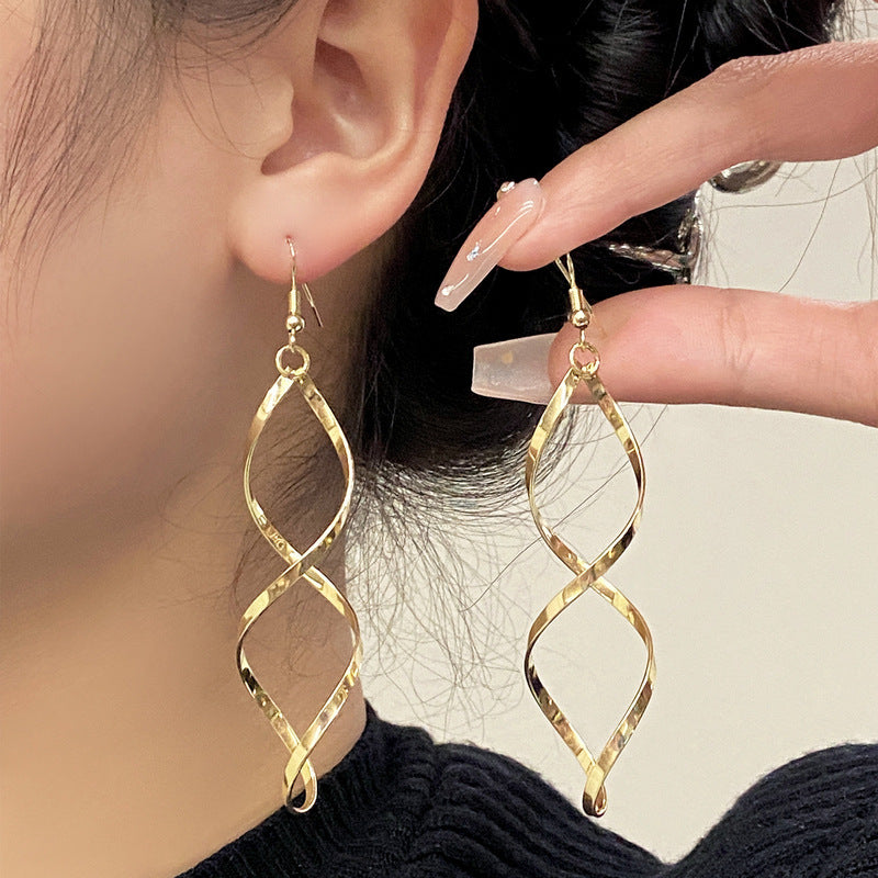 Spiral Dangle Earrings | Gold Maya Henry Jewelry
