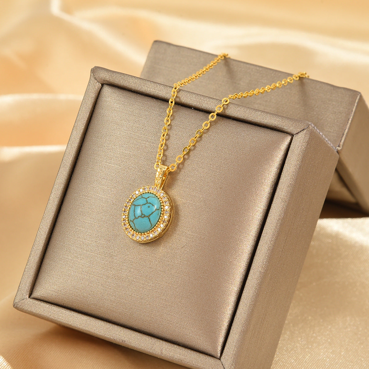 Calysse Azure Bloom Necklace | Gold Maya Henry Jewelry