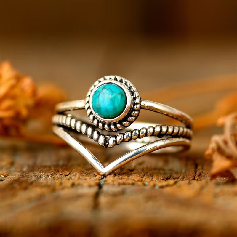 Velora Turquoise Beaded Ring | Gold Maya Henry Jewelry
