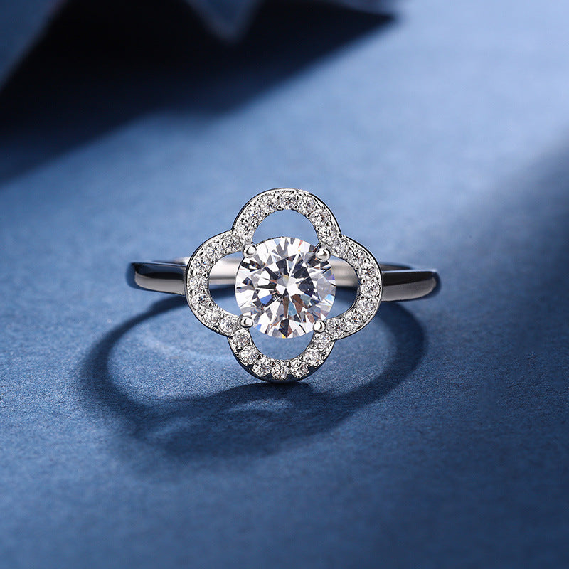 Aria Clover Charm Set | White Gold Maya Henry Jewelry