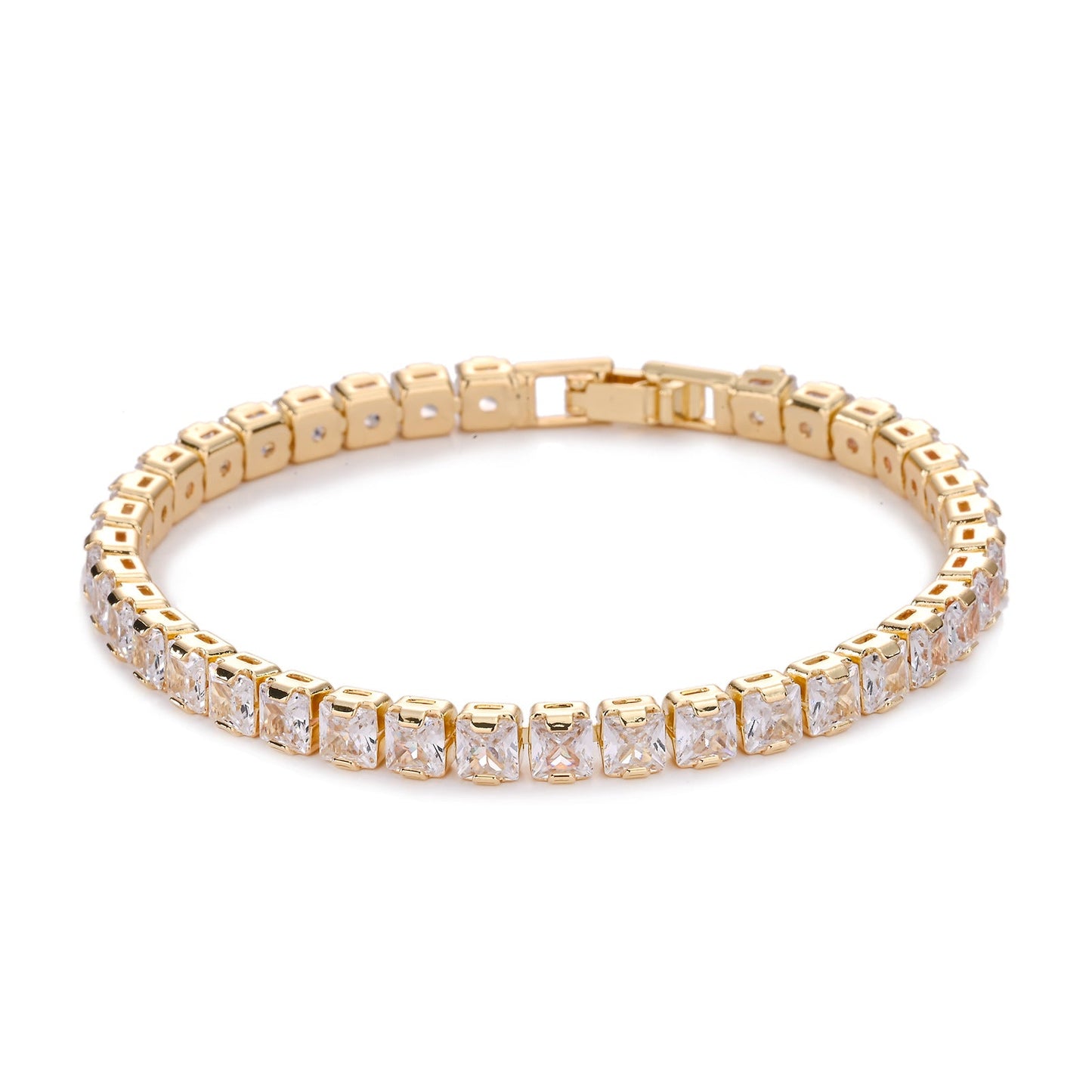 Square Tennis Bracelet | Gold Maya Henry Jewelry