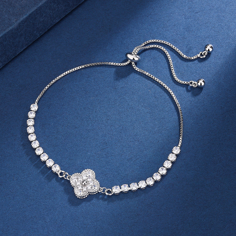 Aria Clover Charm Set | White Gold Maya Henry Jewelry