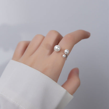 Adjustable Triple Freshwater Pearl Ring Maya Henry Jewelry