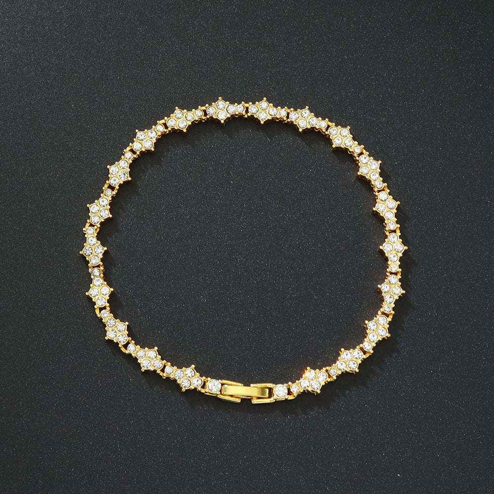 Classic Cluster Tennis Bracelet | Gold Maya Henry Jewelry