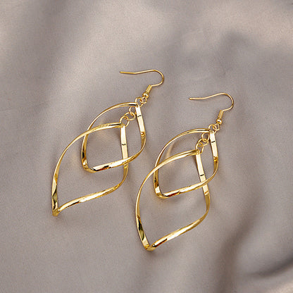 Minimalist Layered Drop Earrings | Gold Maya Henry Jewelry