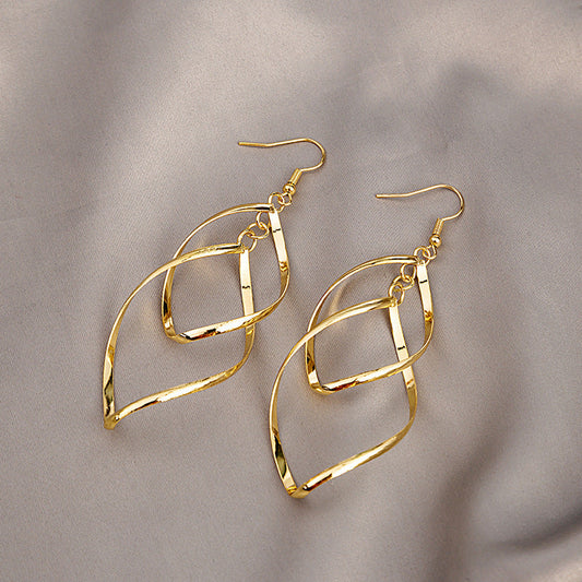 Minimalist Layered Drop Earrings | Gold Maya Henry Jewelry