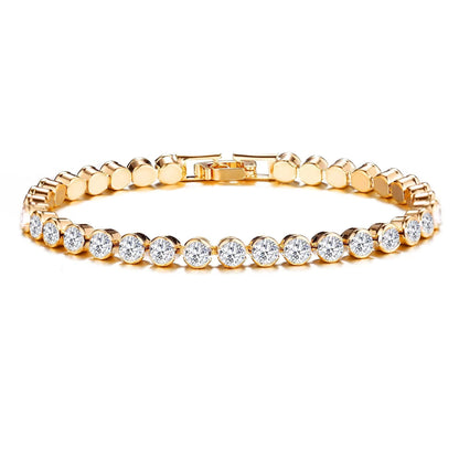 Round Cut Tennis Bracelet | Gold Maya Henry Jewelry