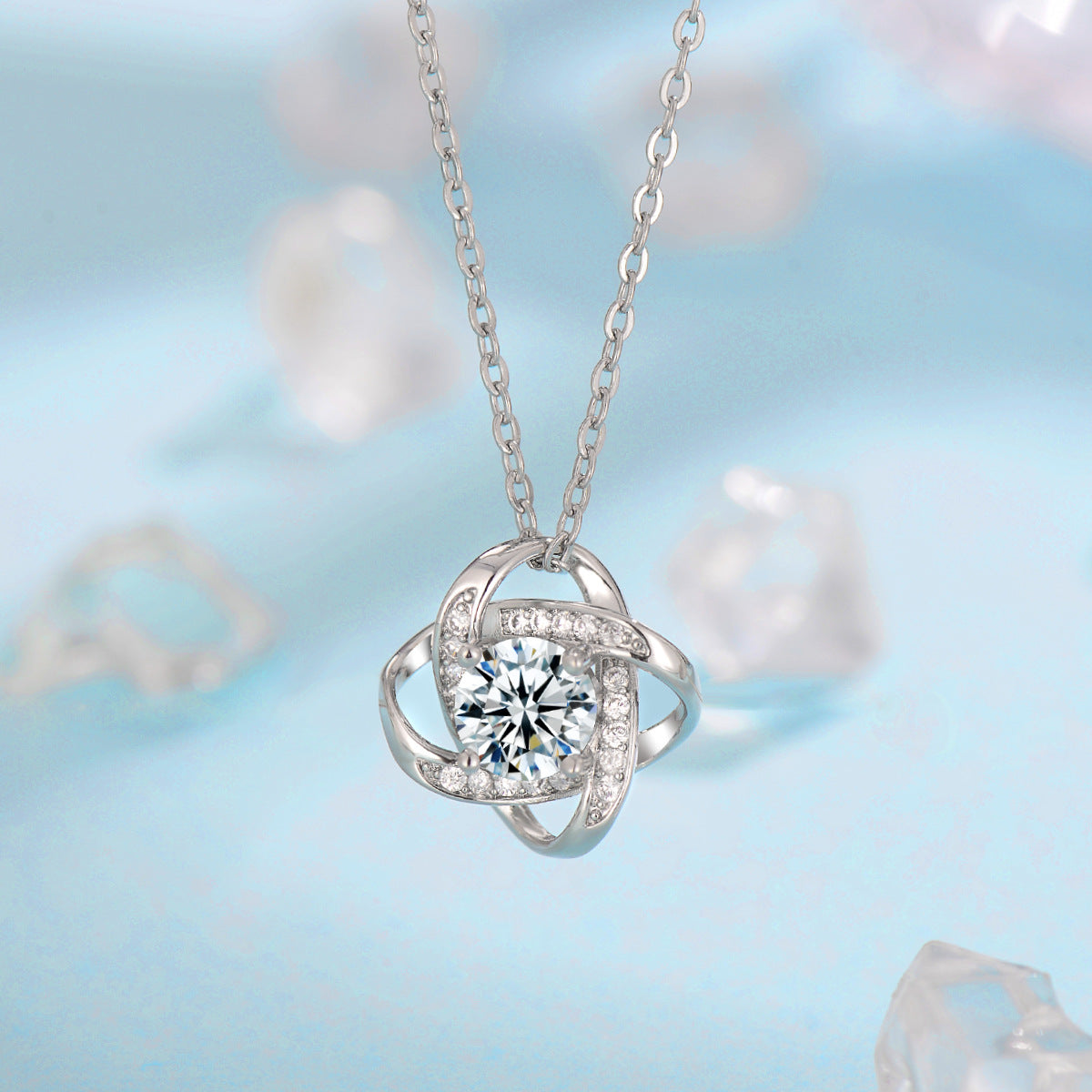 Fleur de Givre Clover Knot Set | White Gold Maya Henry Jewelry