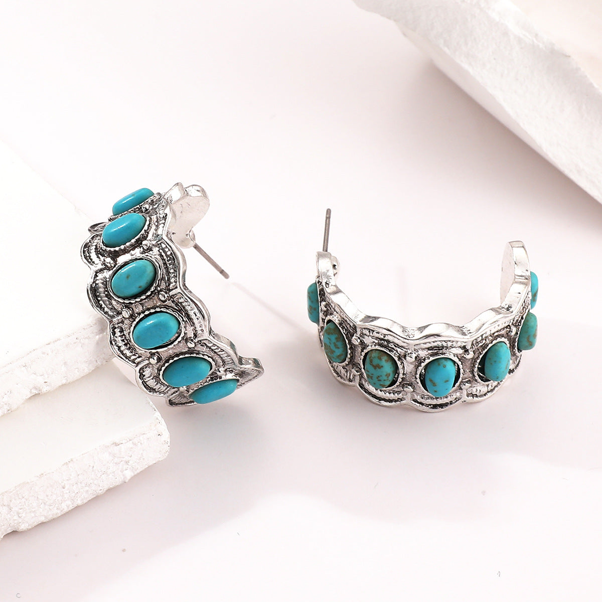 Azurella Shoreline Earrings | White Gold Maya Henry Jewelry