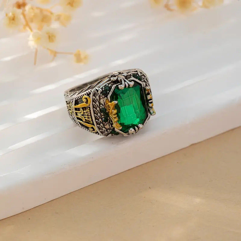 Klara Emerin Ring | Mixed Gold Maya Henry Jewelry