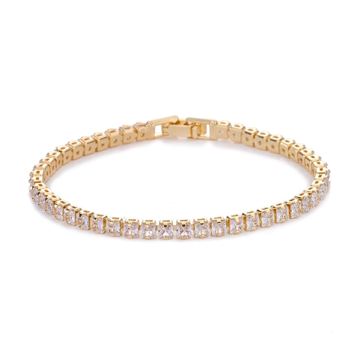 Square Tennis Bracelet | Gold Maya Henry Jewelry