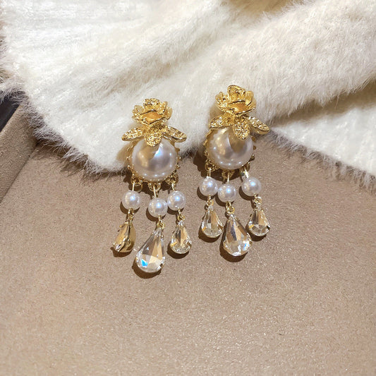 Ivoria Pearl Dew Drop Earrings | Gold Maya Henry Jewelry