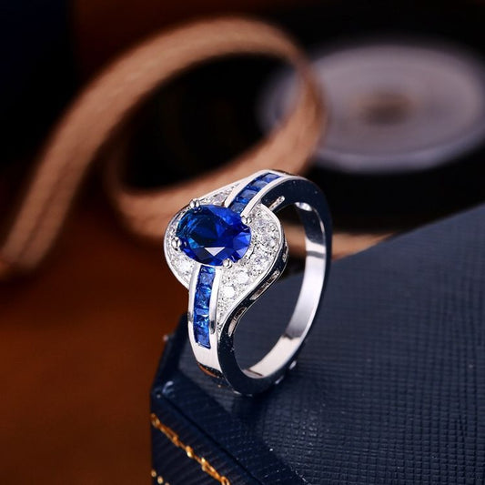 Sapphire Flow Ring | White Gold Maya Henry Jewelry