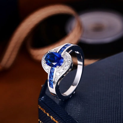 Sapphire Flow Ring | White Gold Maya Henry Jewelry
