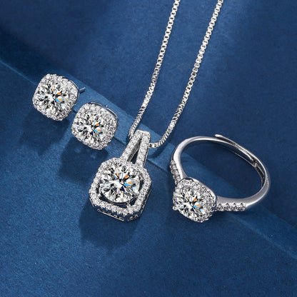 Aria Square Radiant Set | White Gold Maya Henry Jewelry