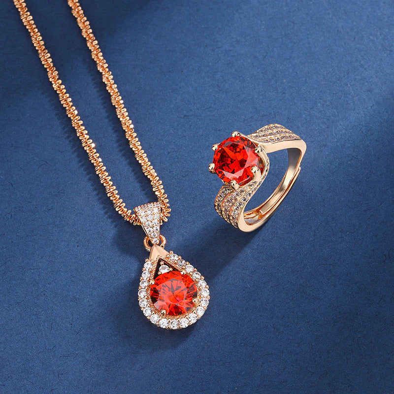 Crimson Champagne Set Maya Henry Jewelry