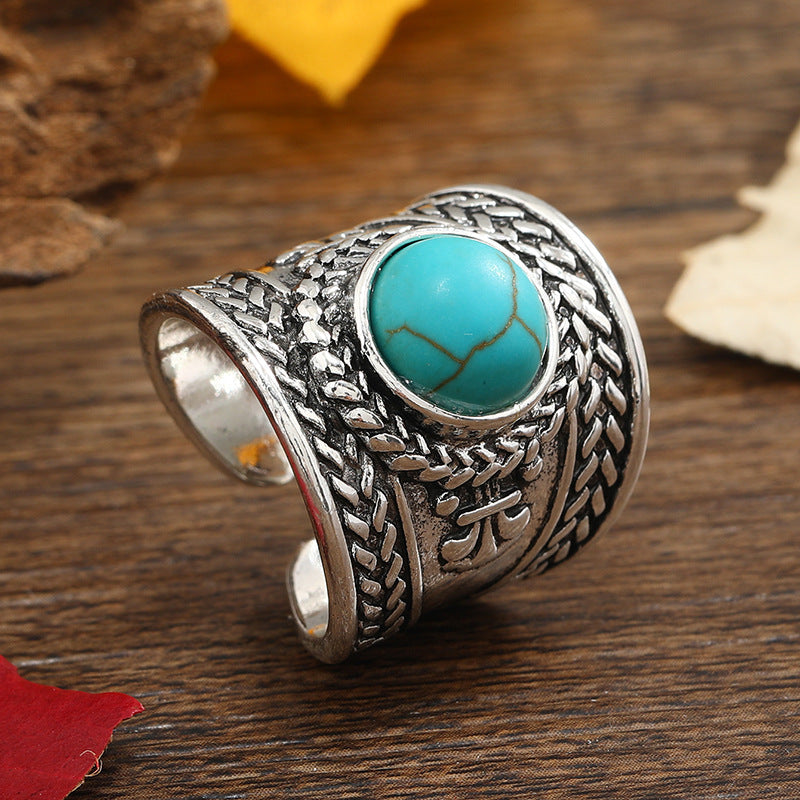 Ravik Stone Open Ring | White Gold Maya Henry Jewelry