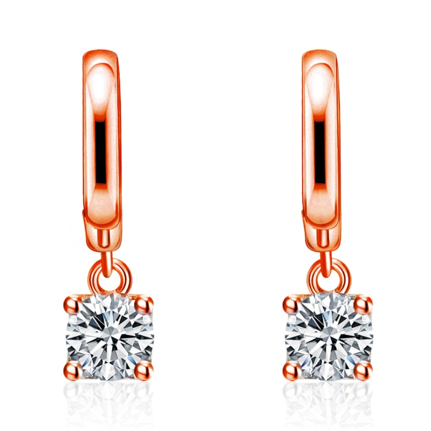 Aurora Square Drop Earrings | Rose gold Maya Henry Jewelry