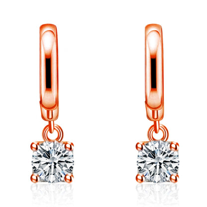 Aurora Square Drop Earrings | Rose gold Maya Henry Jewelry