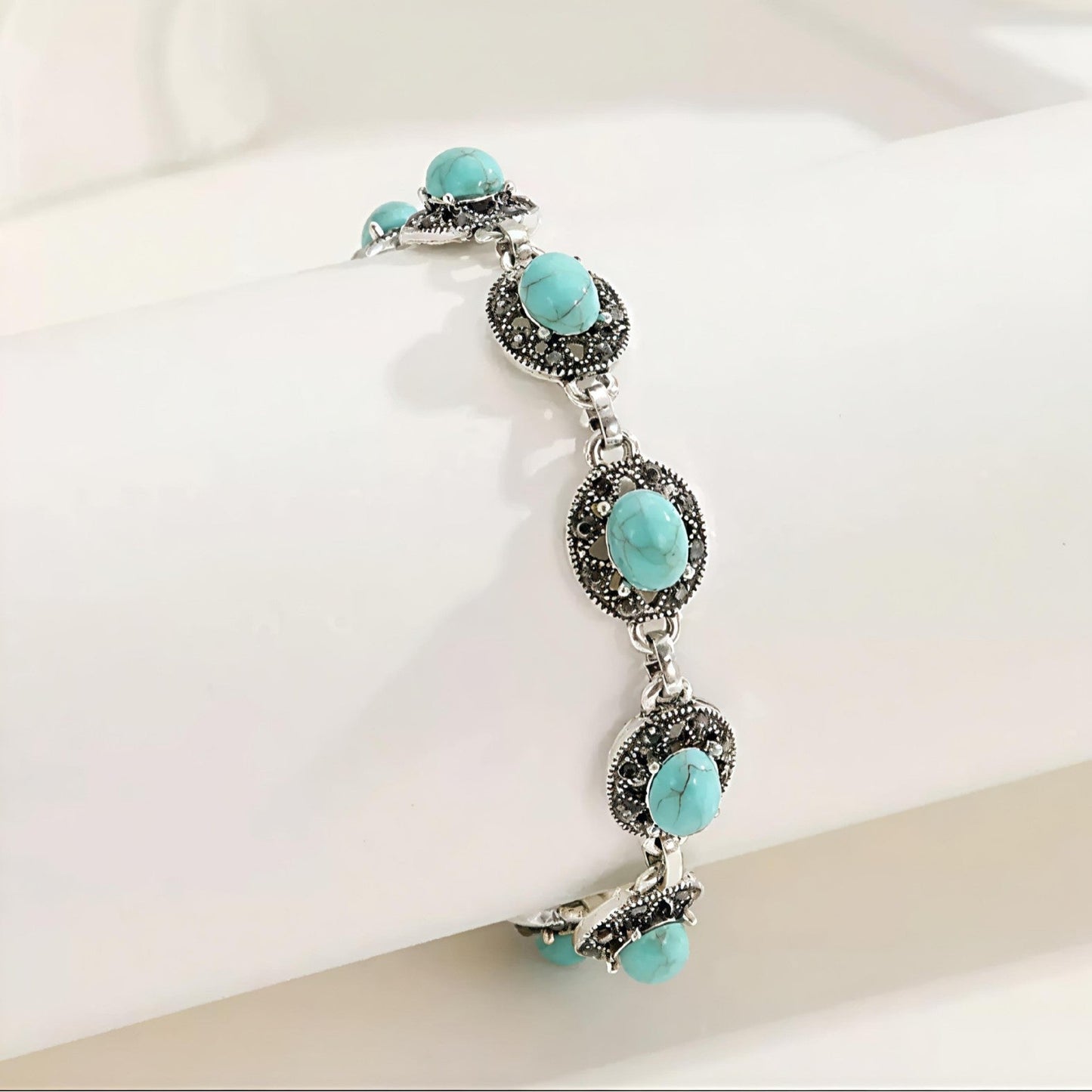Corvelle Noble Emblem Bracelet | White Gold Maya Henry Jewelry