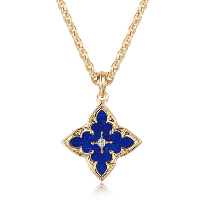 Brown Clover Pendant Necklace | Gold Maya Henry Jewelry