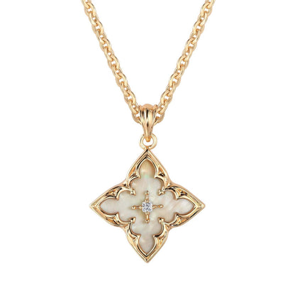 White Clover Pendant Necklace | Gold Maya Henry Jewelry
