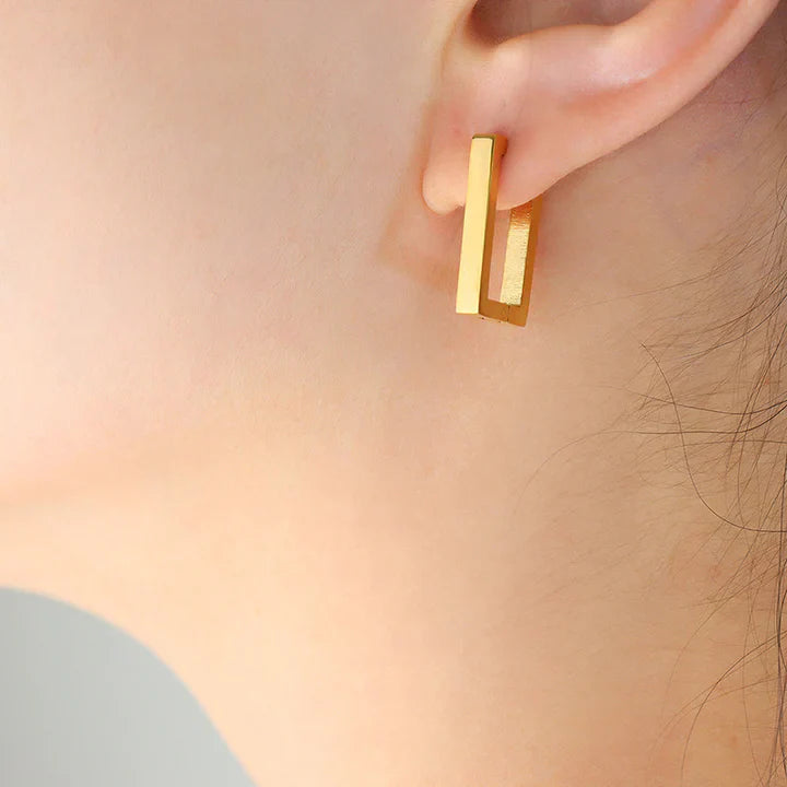 Terrafin Geometrica Earrings | Gold Maya Henry Jewelry