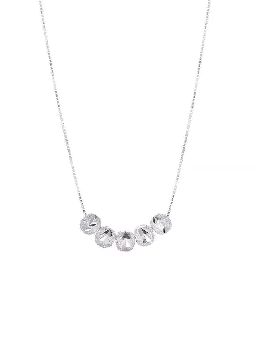 Serena Granata Necklace | White Gold Maya Henry Jewelry