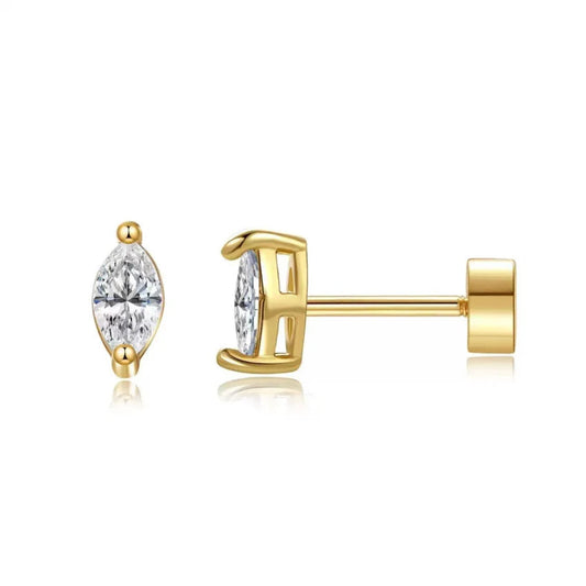 Pear Cut Studs | Gold Maya Henry Jewelry