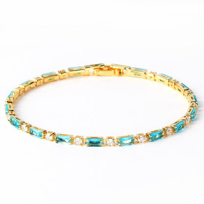 Natural Turquoise Stone Bracelet | Gold Maya Henry Jewelry