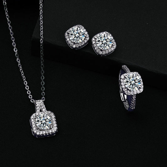 Elena Crystal Set | White Gold Maya Henry Jewelry