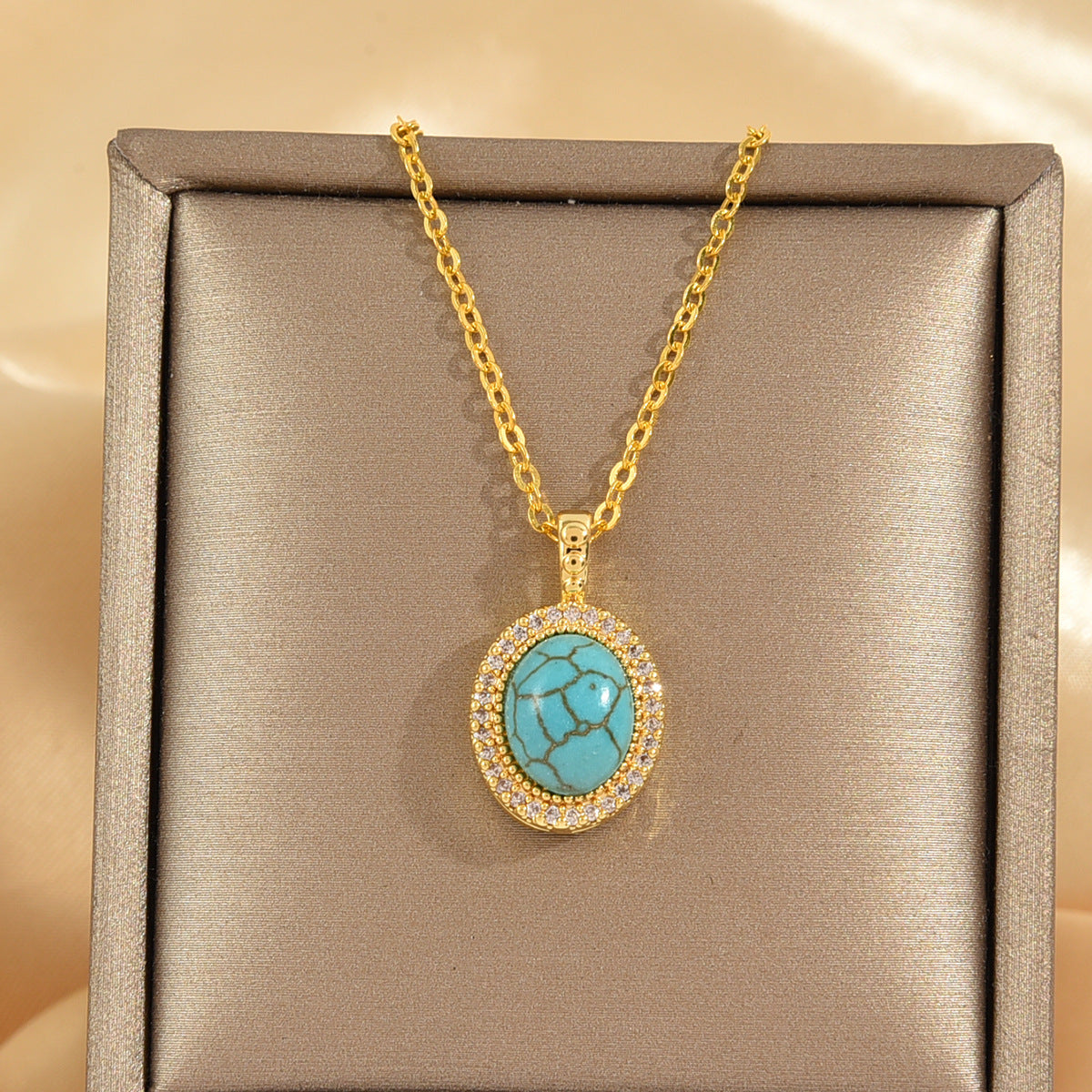 Calysse Azure Bloom Necklace | Gold Maya Henry Jewelry
