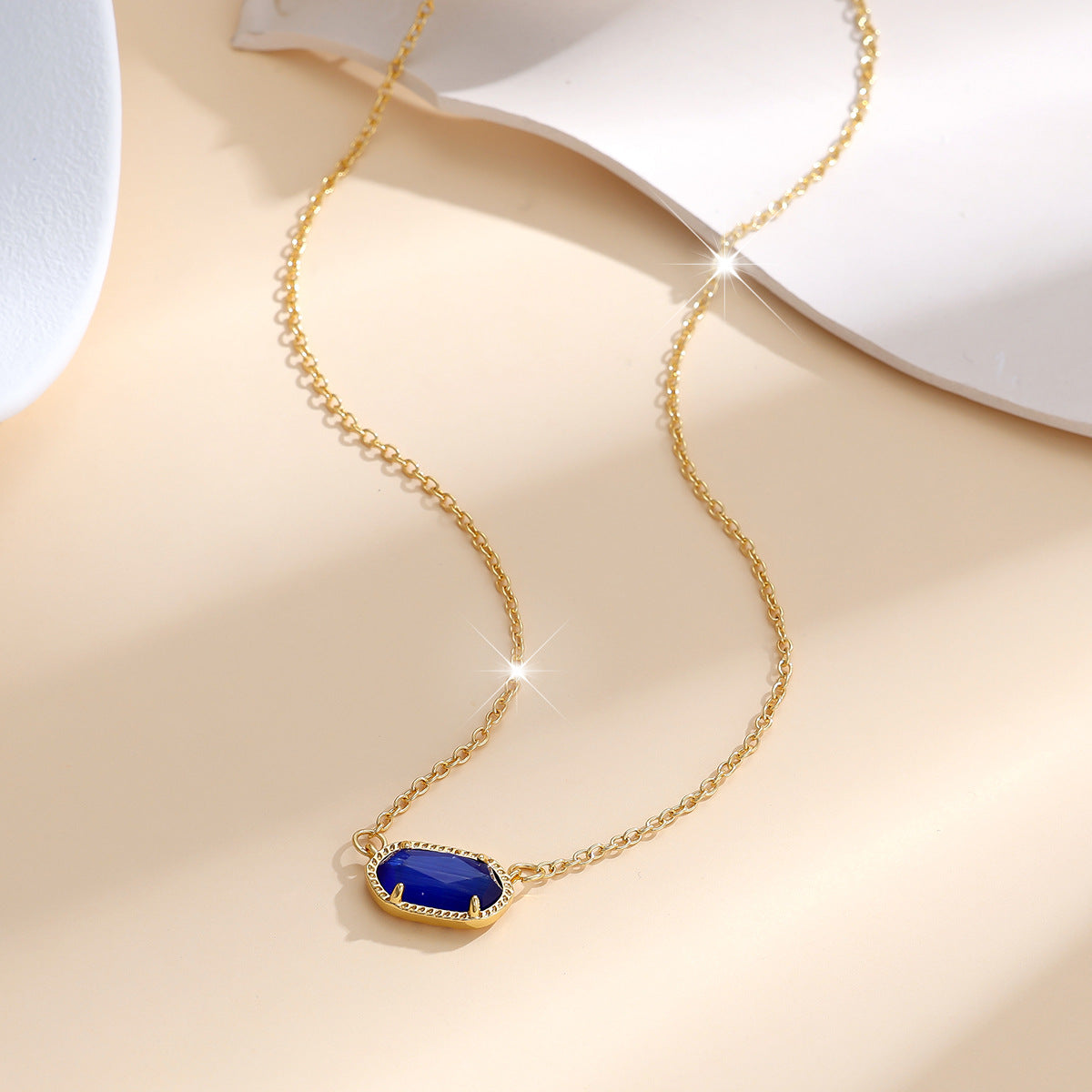 Classic Oval Sapphire Necklace | Gold Maya Henry Jewelry