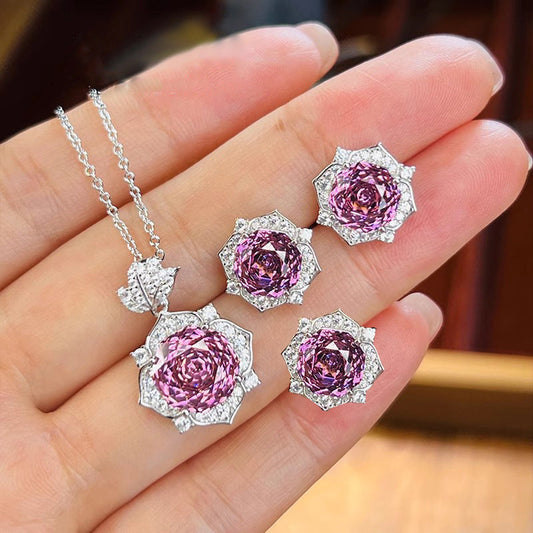 Amara Pinkdawn Set | White Gold Maya Henry Jewelry