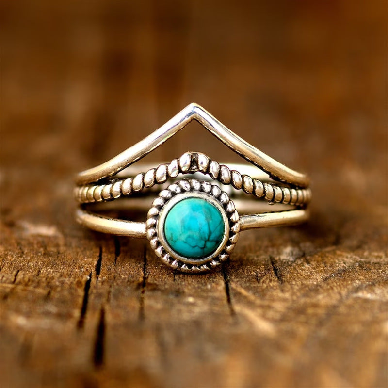 Velora Turquoise Beaded Ring | Gold Maya Henry Jewelry