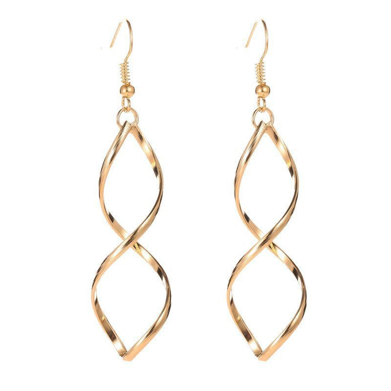 Spiral Dangle Earrings | Gold Maya Henry Jewelry