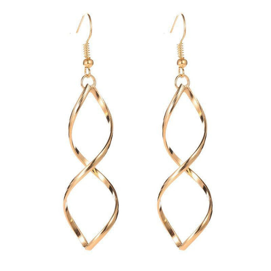 Spiral Dangle Earrings | Gold Maya Henry Jewelry