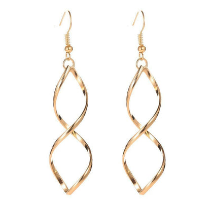 Spiral Dangle Earrings | Gold Maya Henry Jewelry