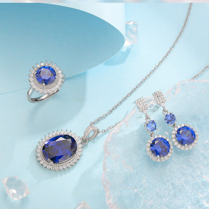 Aurielle Solwyn Blue Set | White Gold Maya Henry Jewelry