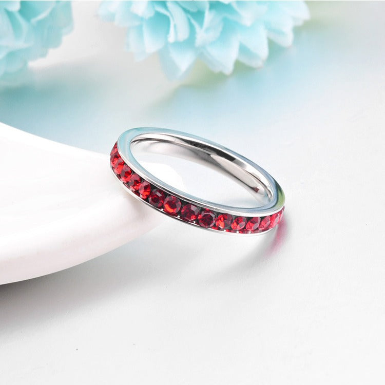 Ruby Eternity Band Ring | White Gold Maya Henry Jewelry
