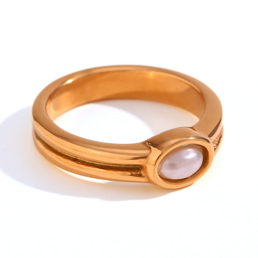 Lunara Pearl Ring | Gold Maya Henry Jewelry