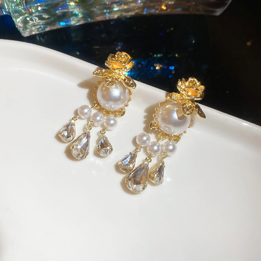 Ivoria Pearl Dew Drop Earrings | Gold Maya Henry Jewelry