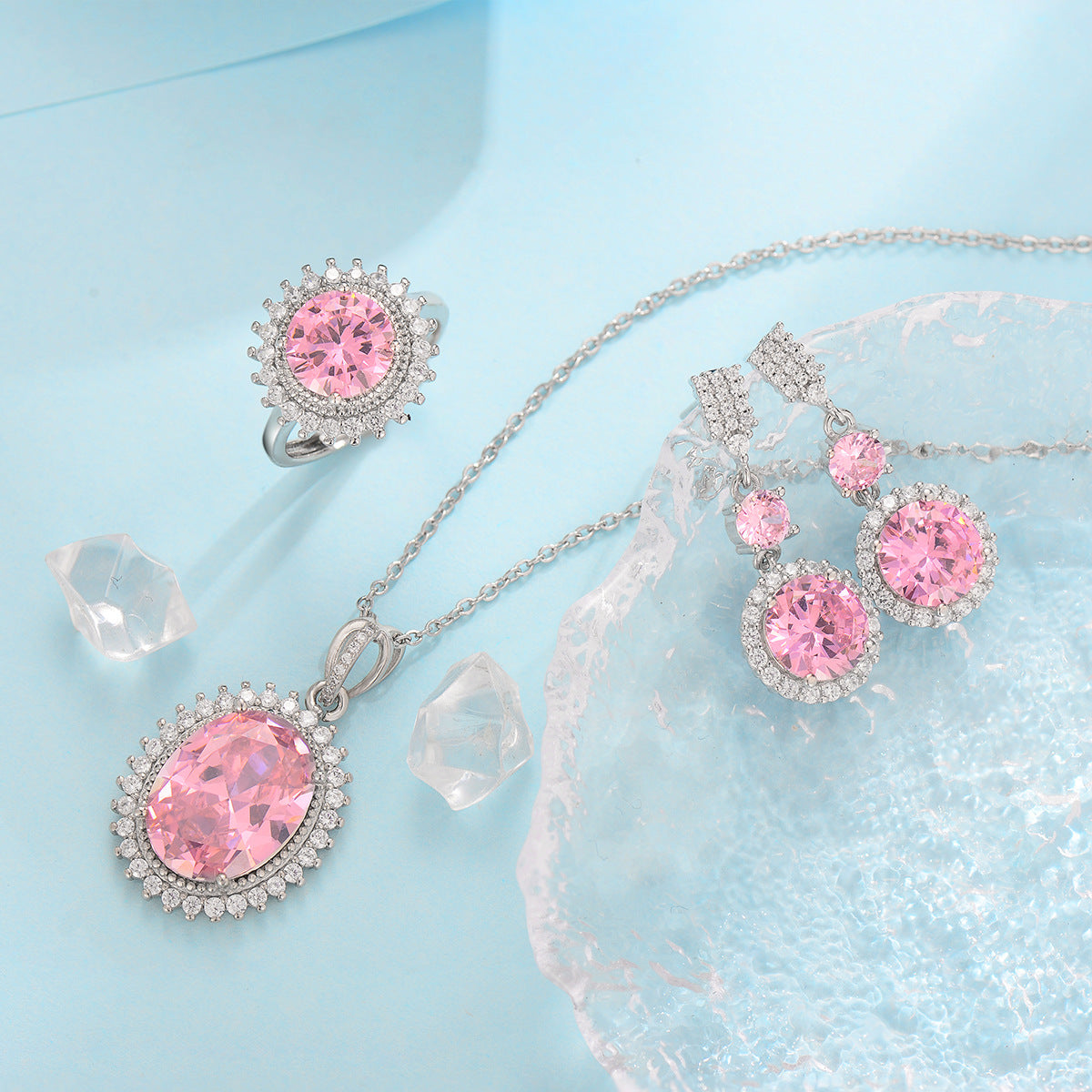 Aurielle Solwyn Blue Set | White Gold Maya Henry Jewelry
