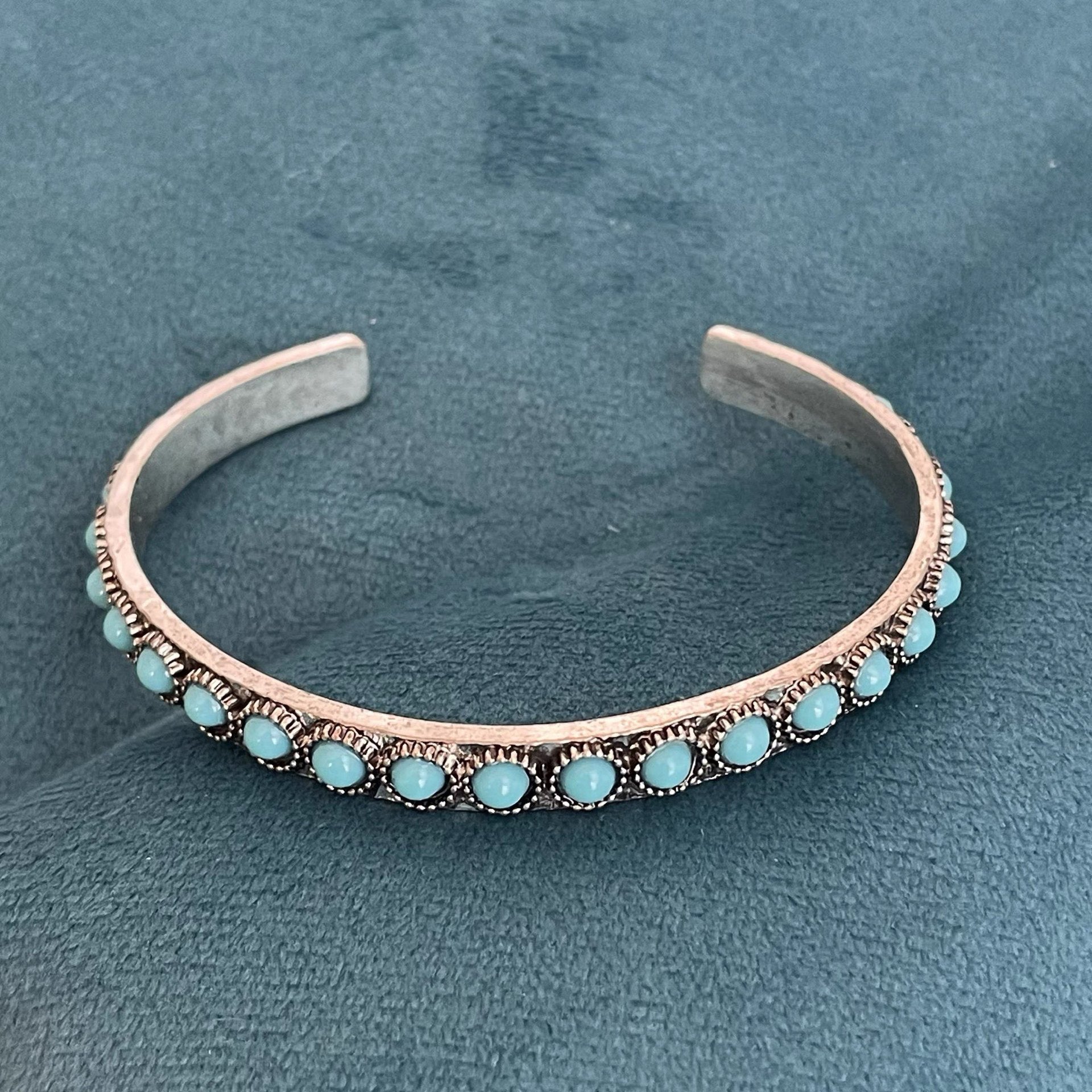 Talisse Turquoise Open Bracelet | White Gold Maya Henry Jewelry