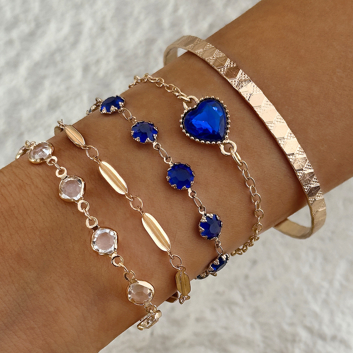 Aveline Northblue Bracelet Set | Gold Maya Henry Jewelry