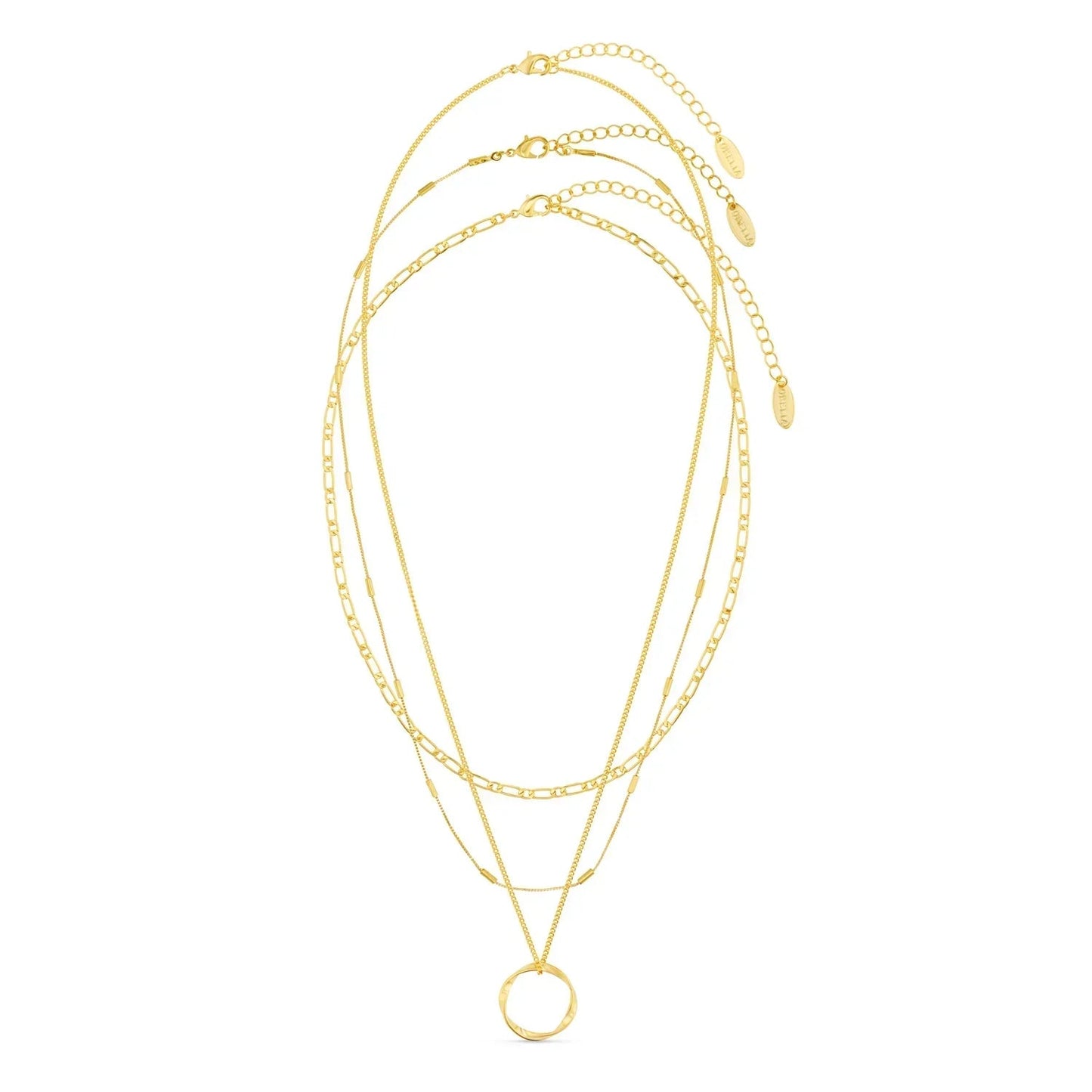 Open Circle Three Row Necklace | Gold Maya Henry Jewelry
