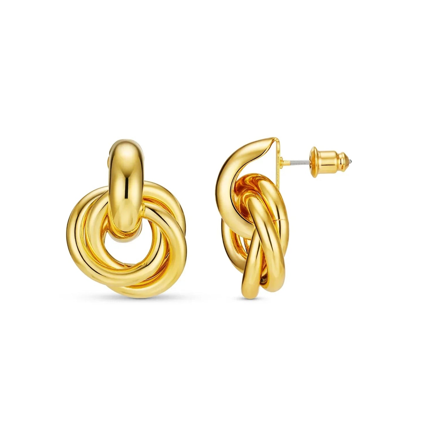 Statement Interlocking Earrings | Gold Maya Henry Jewelry