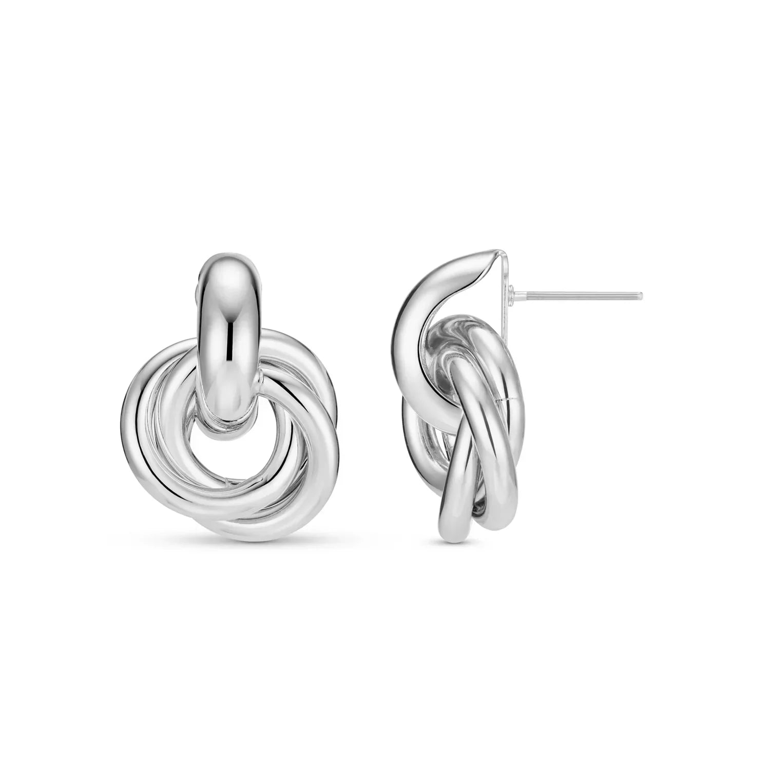 Statement Interlocking Earrings | White Gold Maya Henry Jewelry