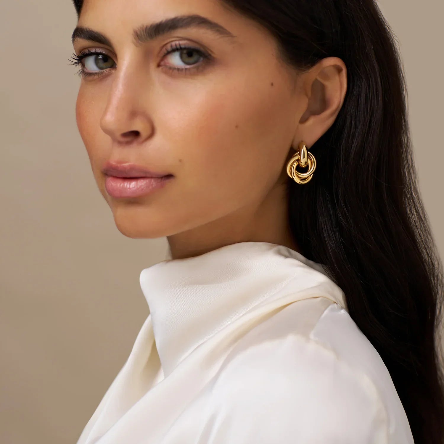 Statement Interlocking Earrings | Gold Maya Henry Jewelry